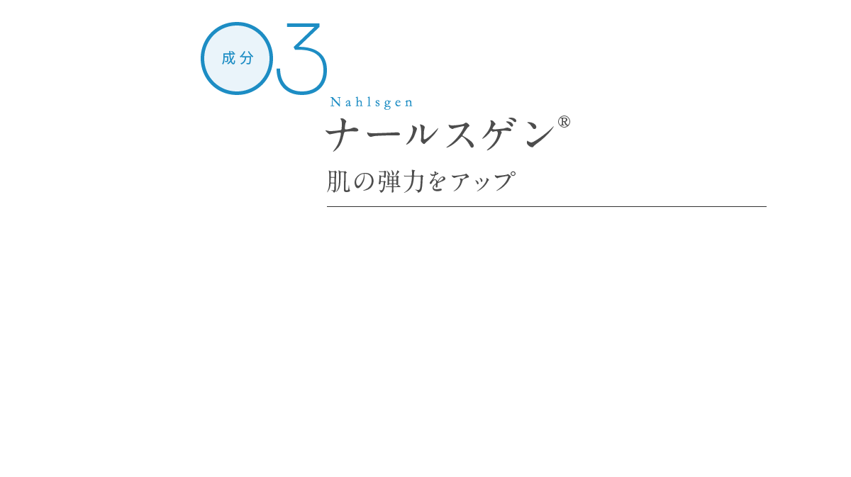 成分03 ナールスゲン® 肌の弾力をアップ